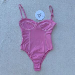 Princess Polly XX Opposites Attract Bodysuit Women's Size 2 Pink NWT